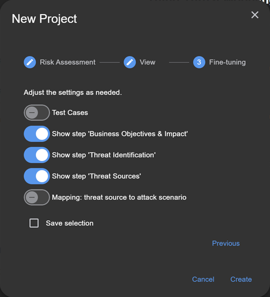 Project wizard image